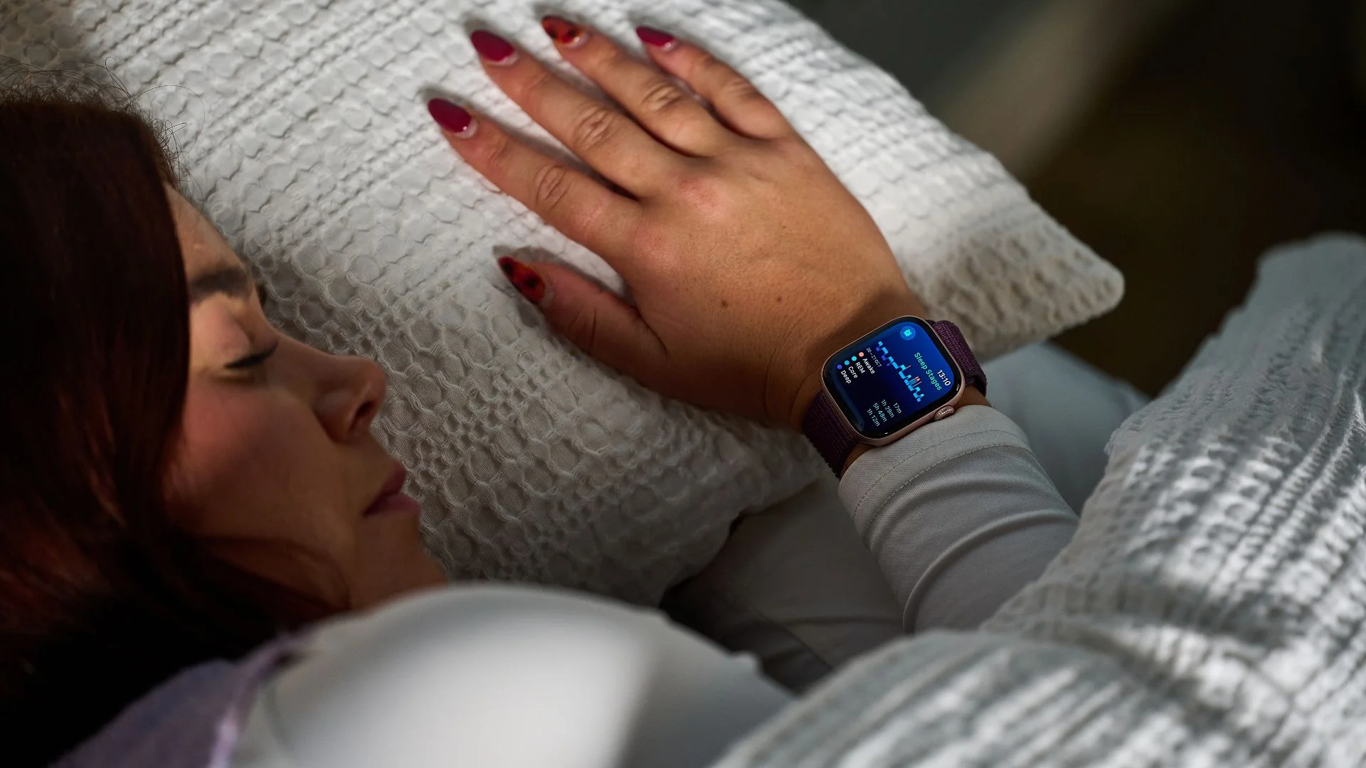 Our sleep tech tester testing the Apple Watch's sleep tracking abilities