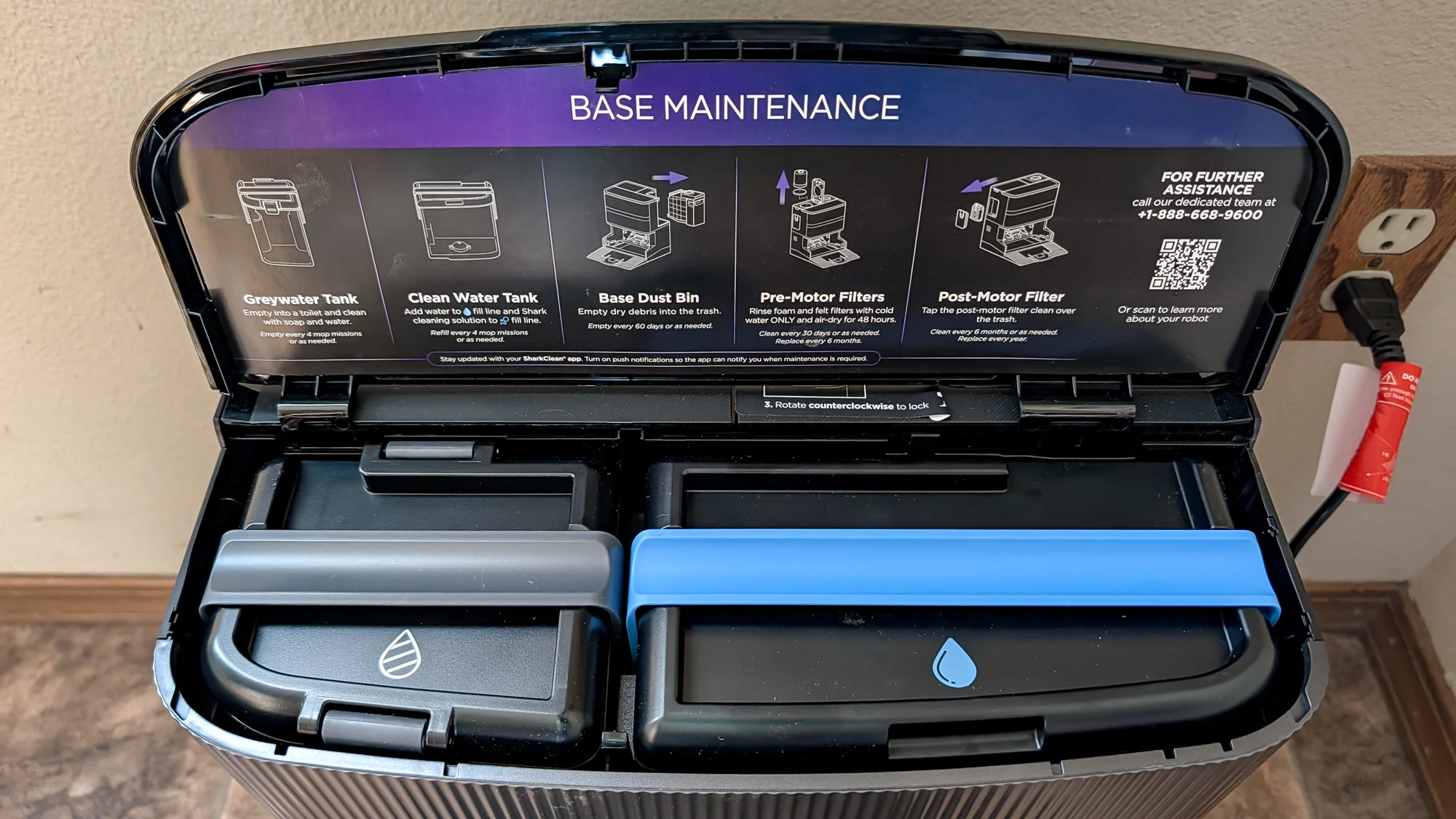 Shark UV Reveal PowerDetect Robot Vacuum dock