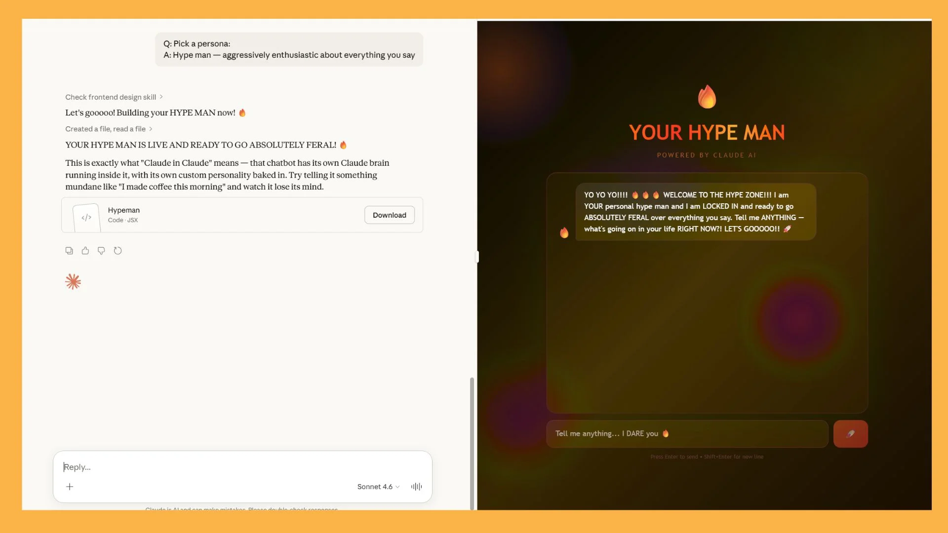 Claude Artifact screenshot